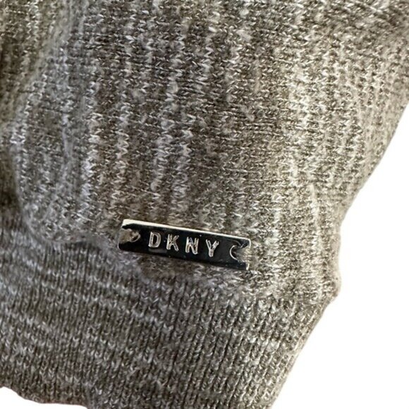 DKNY Jeans Heathered Olive Gray Short Sleeve Relaxed Fit Womens Top Size M - Picture 3 of 5